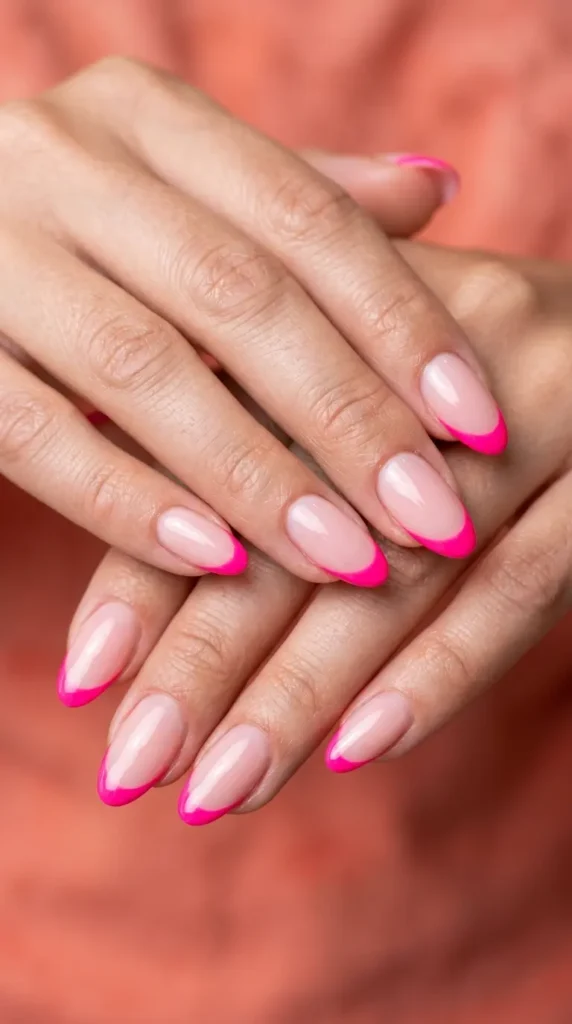 Hot Pink French Tips