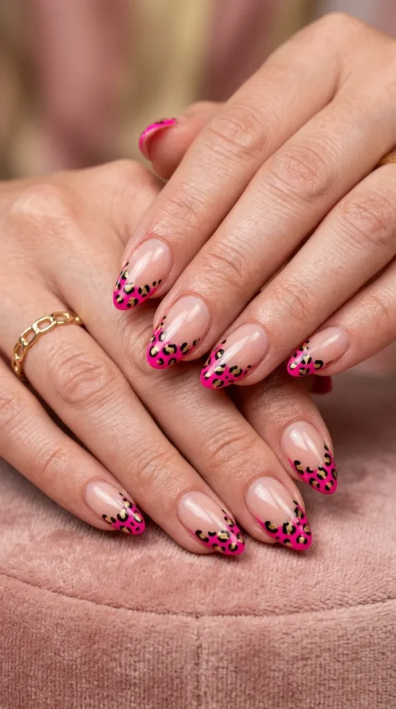 Hot Pink Leopard French