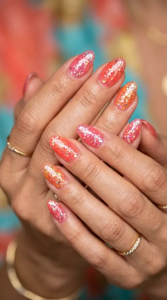 Jelly Glitter Nails