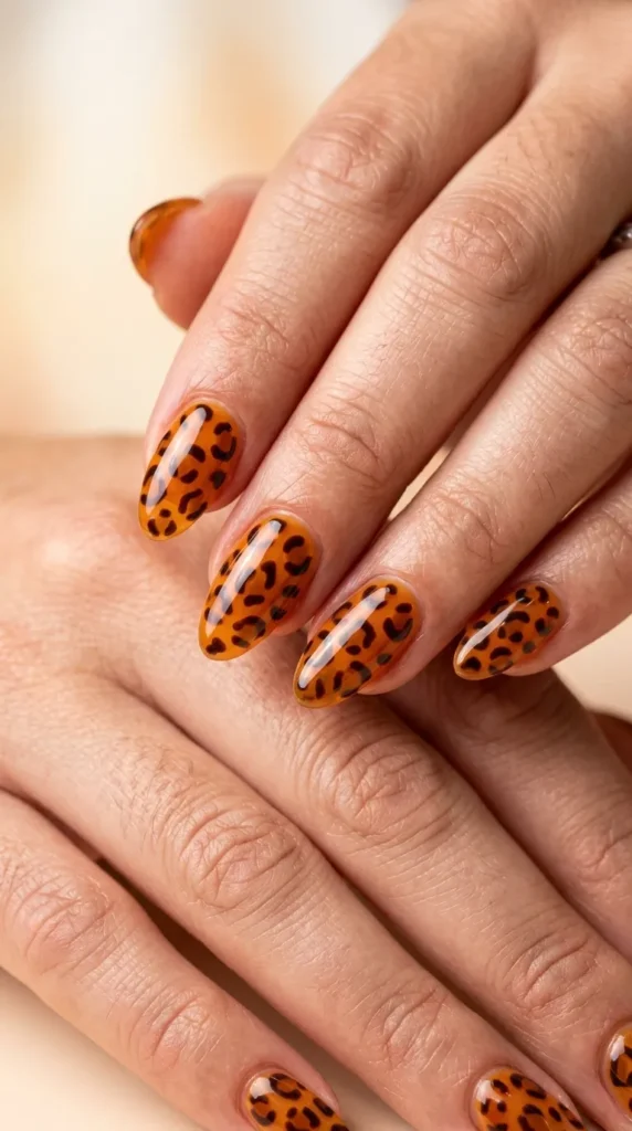Jelly Leopard Summer Nails