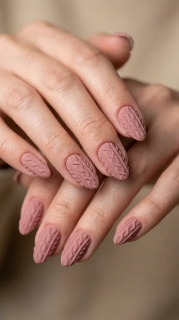 Knit Sweater Texture Nails