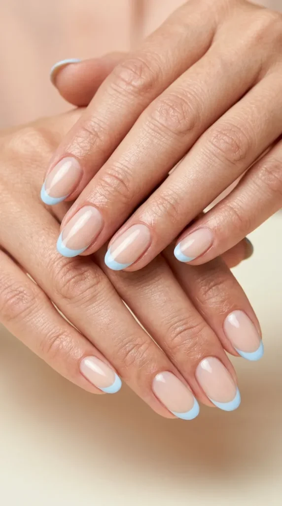 Light Blue French Tips