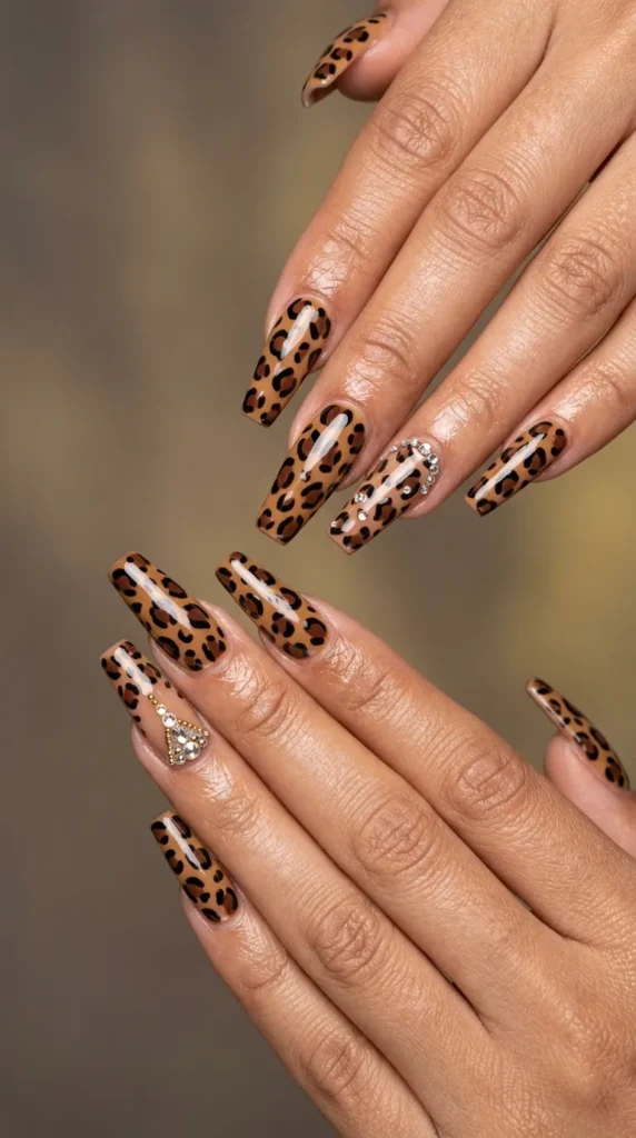 Long Coffin Leopard Glam
