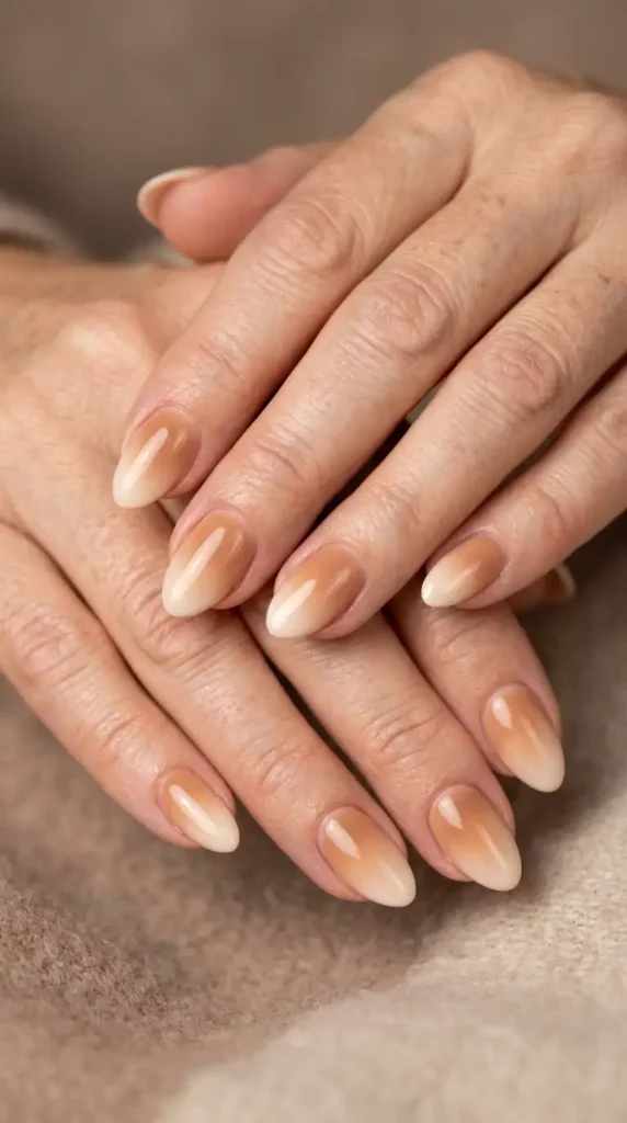 Maple Beige Aura Nails