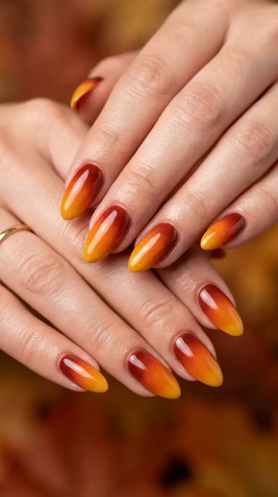 Maple Gradient Nails