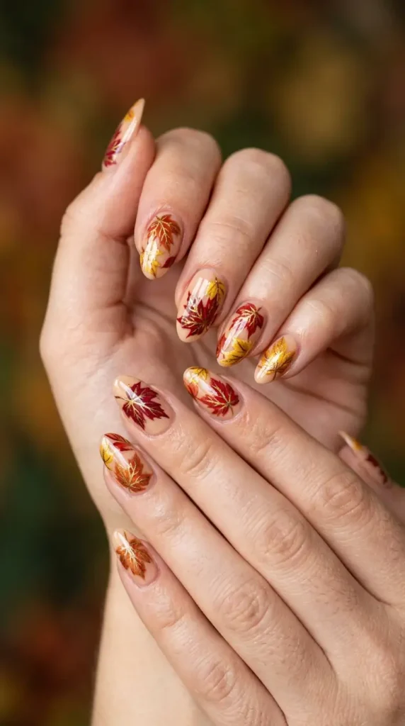 Maple Leaf Nail Art