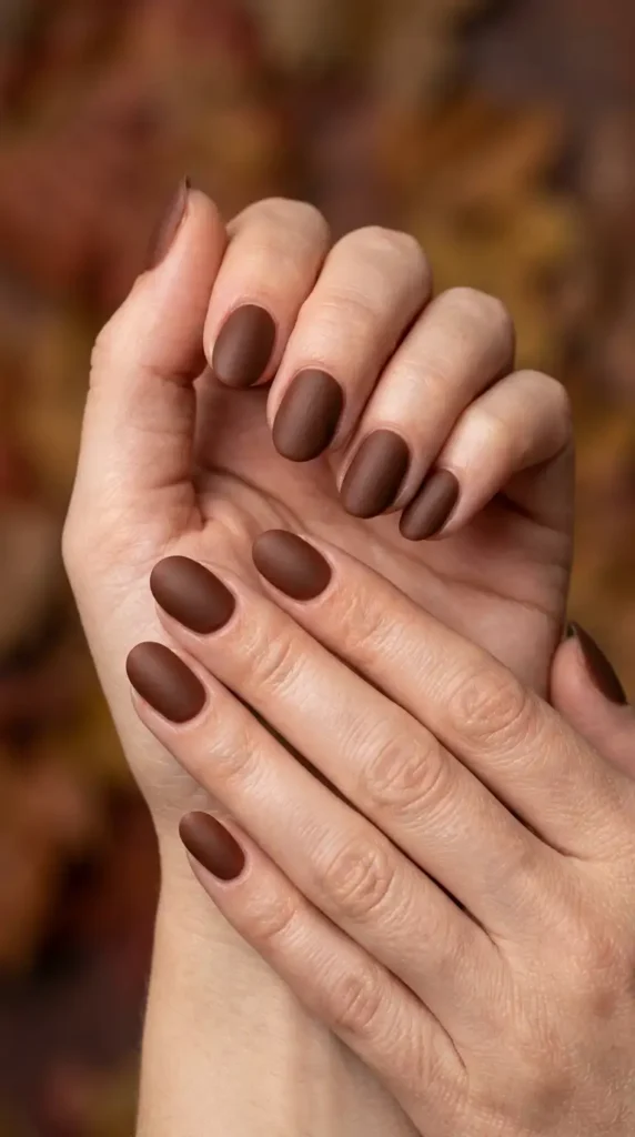 Matte Chestnut Nails