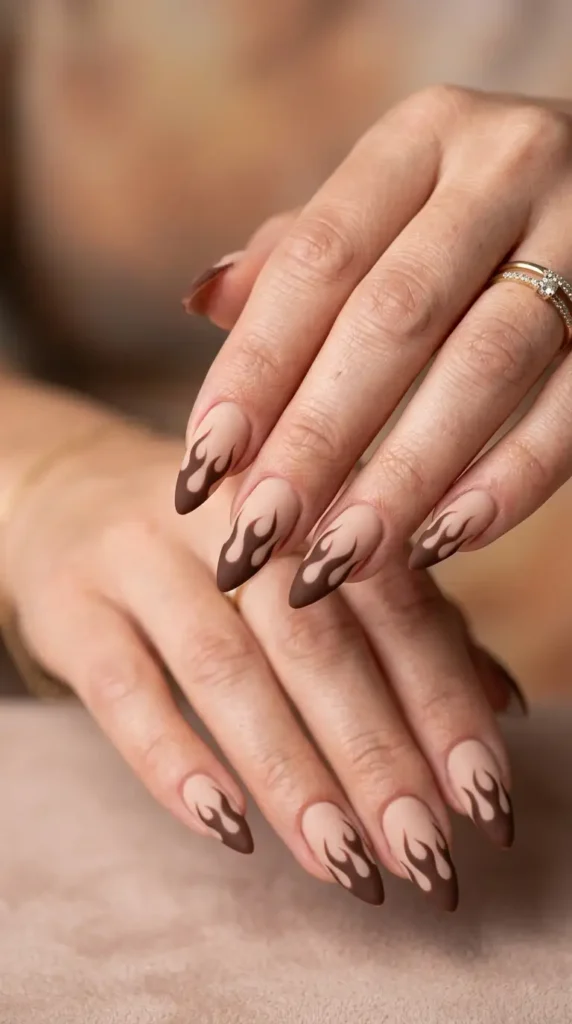 Matte Chocolate Flame Tips