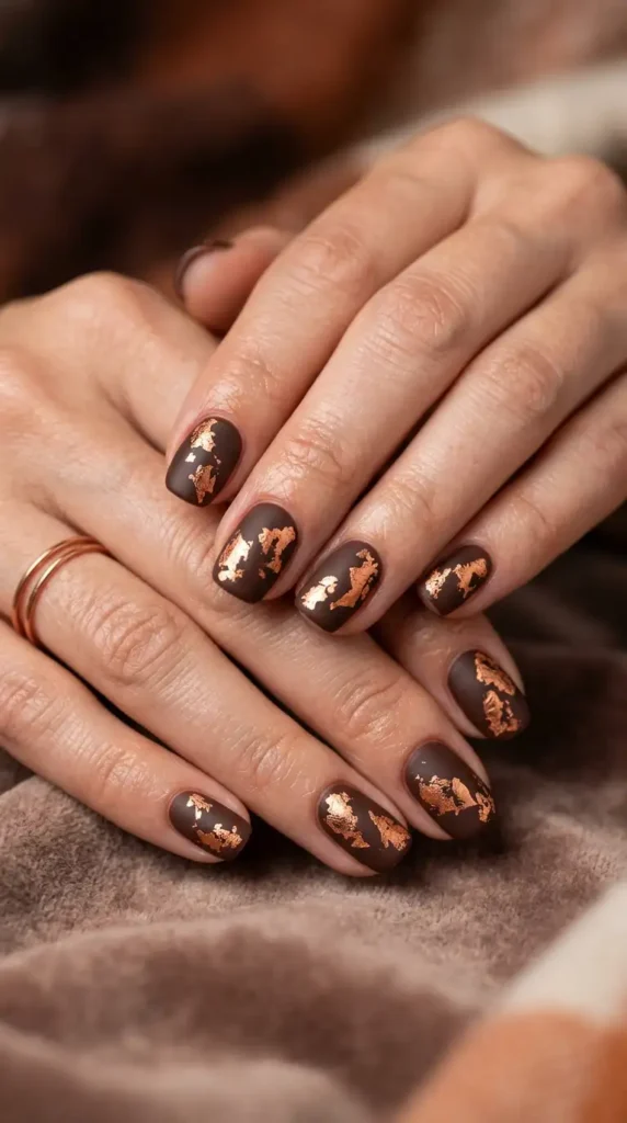 Matte Chocolate with Copper Foil