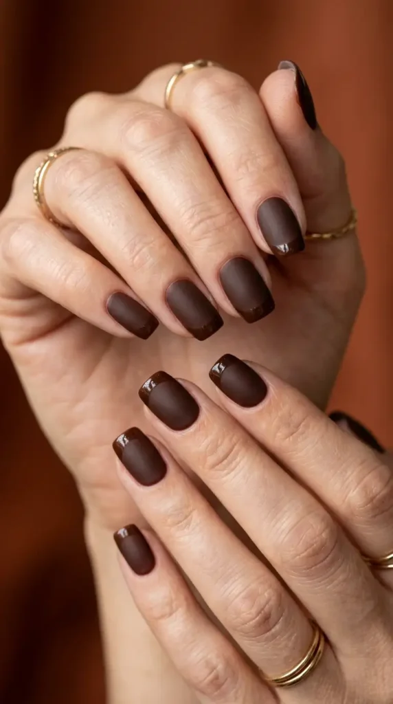 Matte Chocolate with Glossy Tips