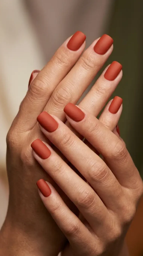 Matte Terracotta Nails