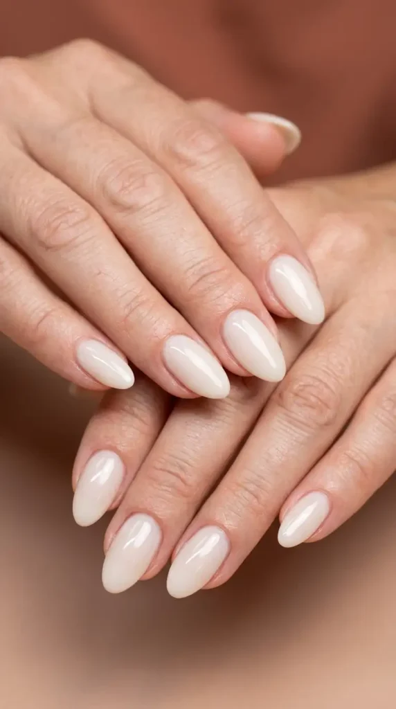Milky Beige Gloss Nails