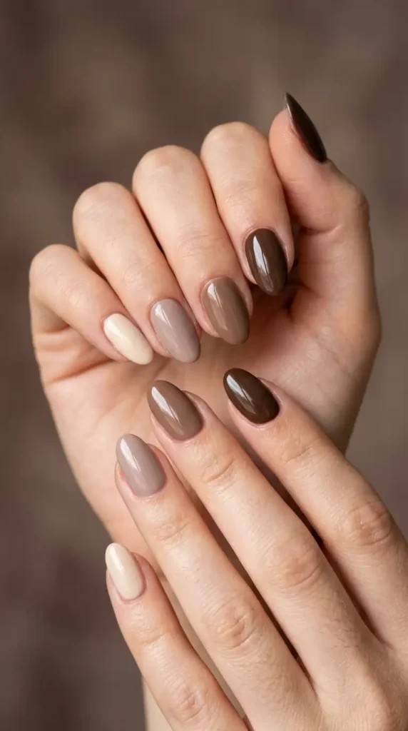 Mocha Gradient Nails