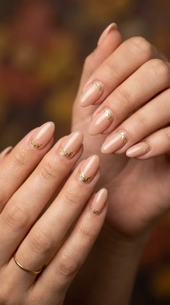 Nude with Tiny Gold Leaves