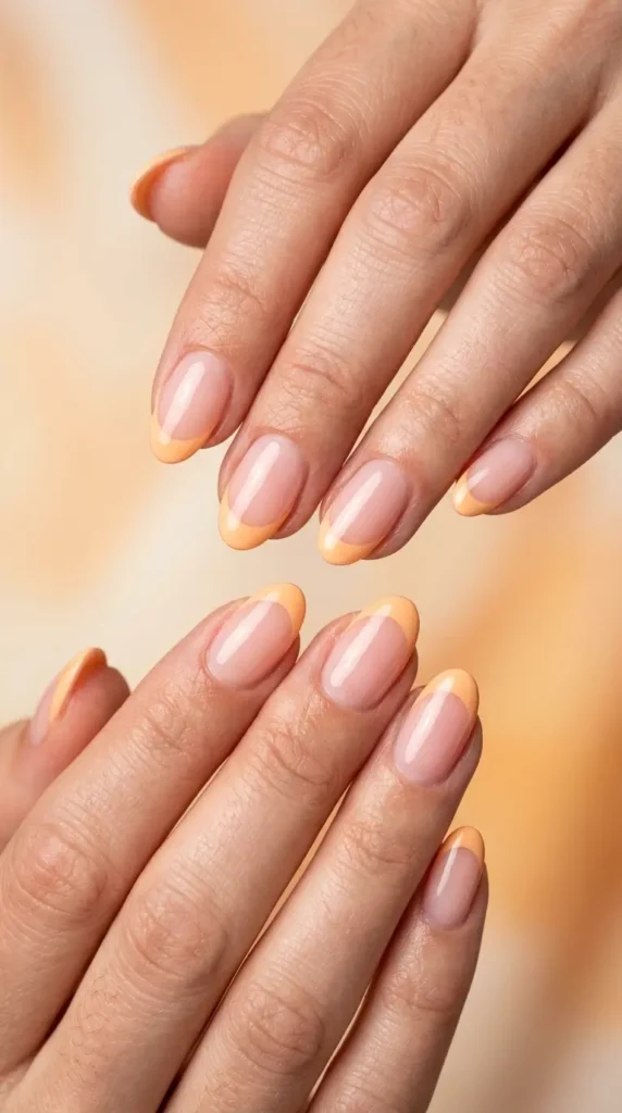 Orange Creamsicle French Tips