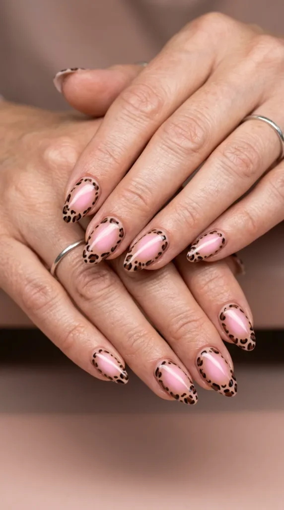 Pink Aura Leopard Design