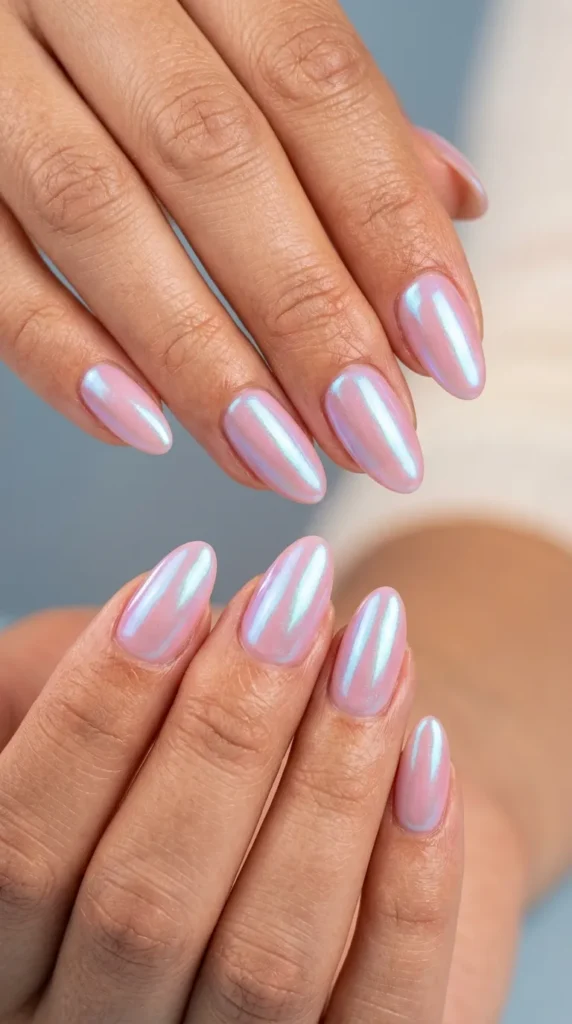 Pink Pearl Glazed Nails