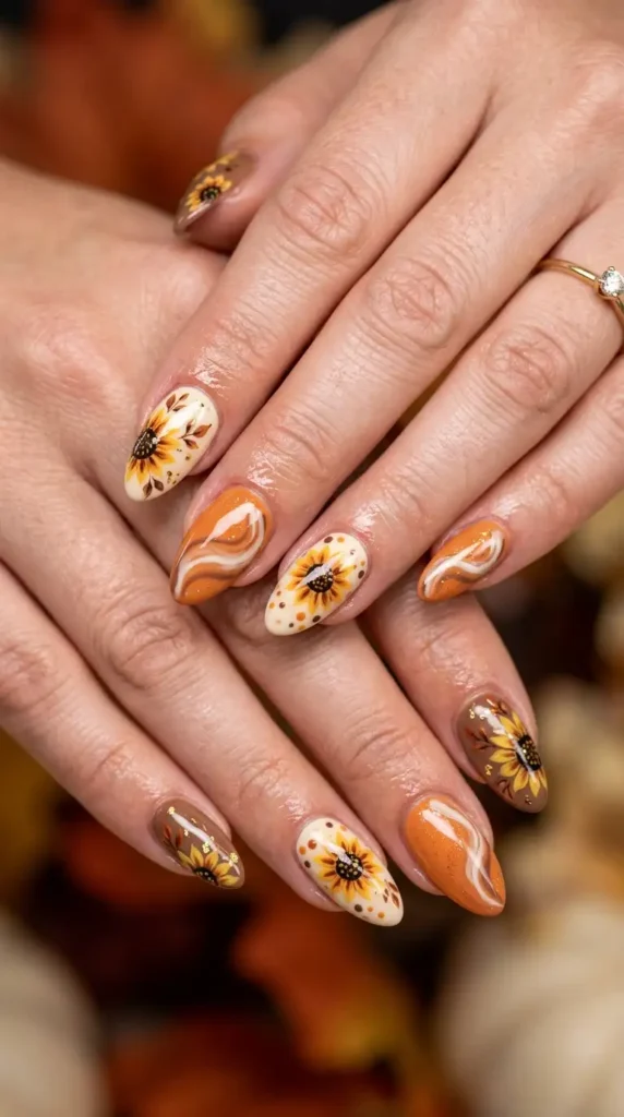 Pumpkin Latte Nail Designs