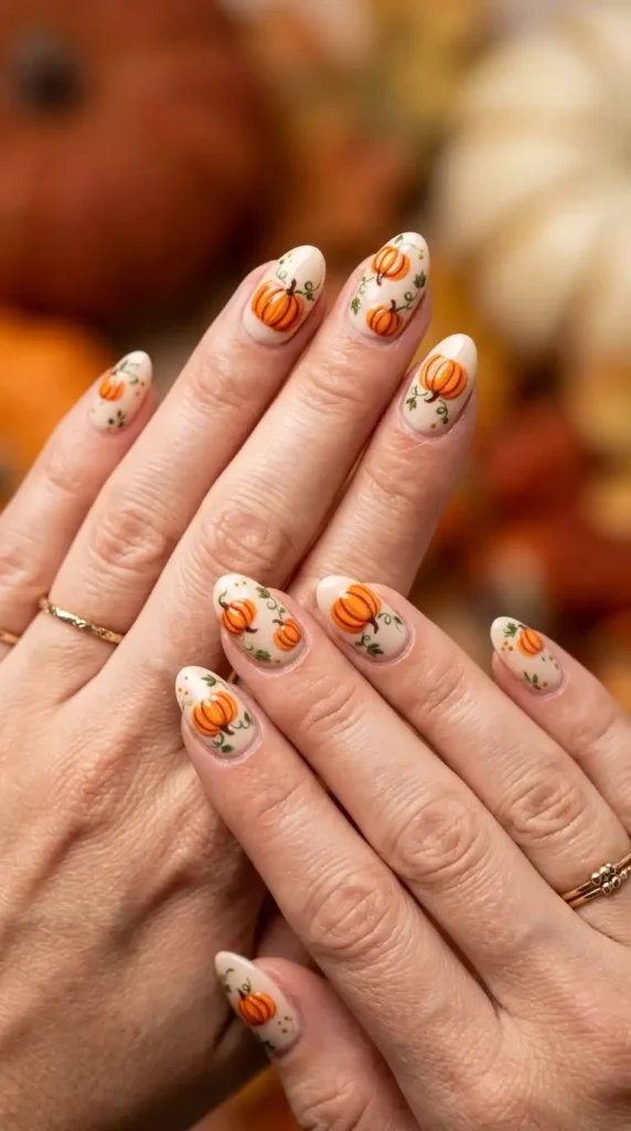 Pumpkin Patch Nail Art