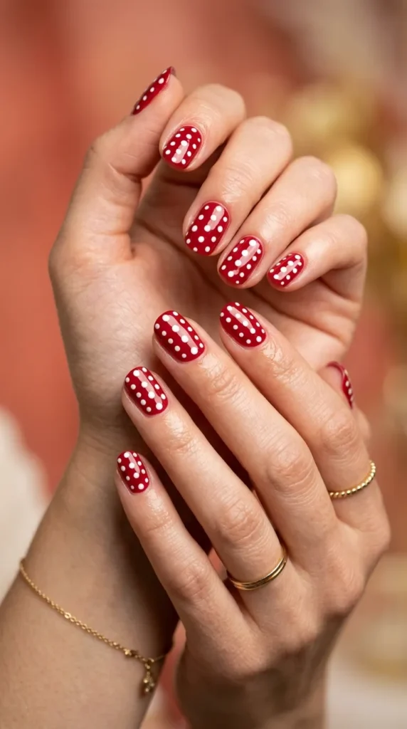 Red Polka Dot Nails