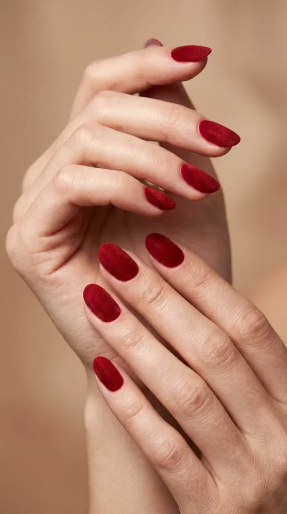 Red Velvet Matte Nails