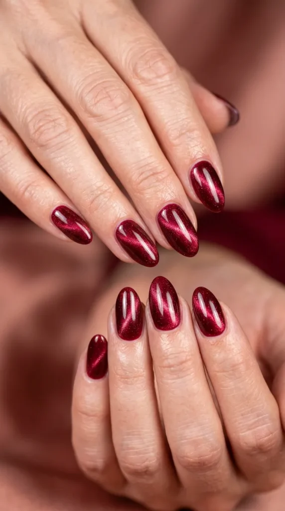 Ruby Cat Eye Nails