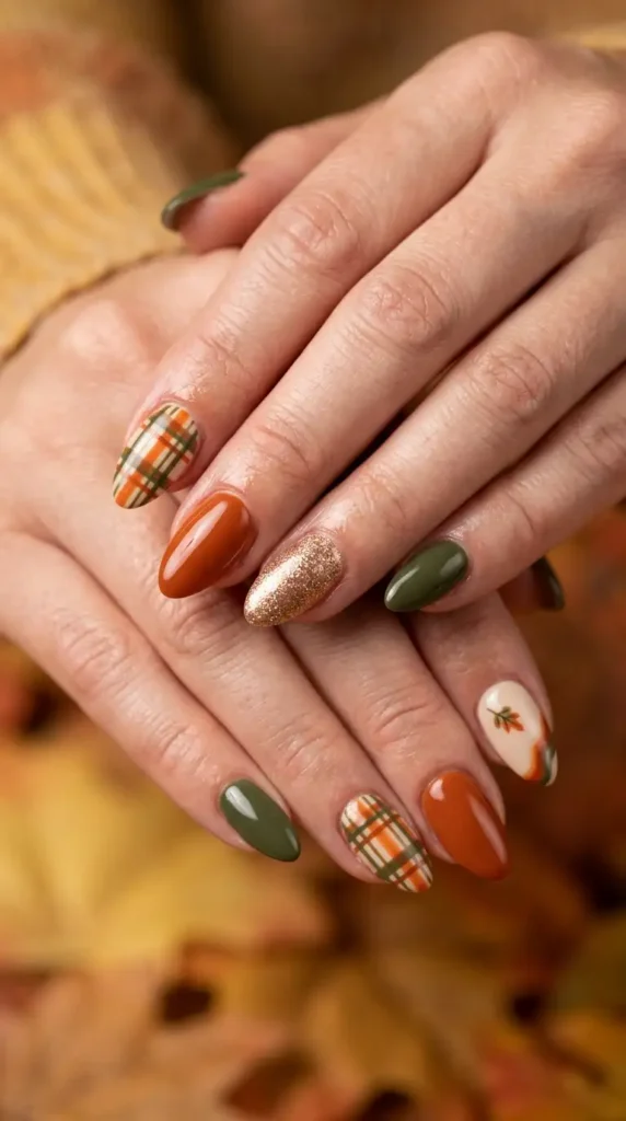 Rustic Harvest Mix-and-Match Nails
