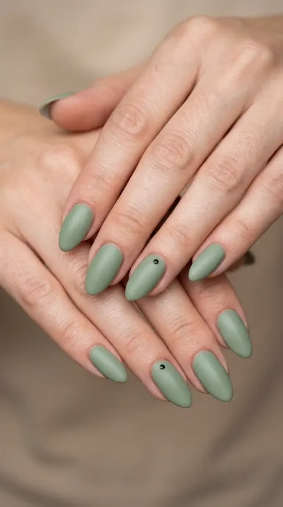 Sage Green Minimalist Nails