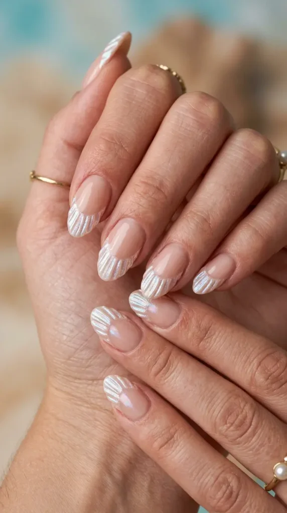 Seashell Pearl French Manicure
