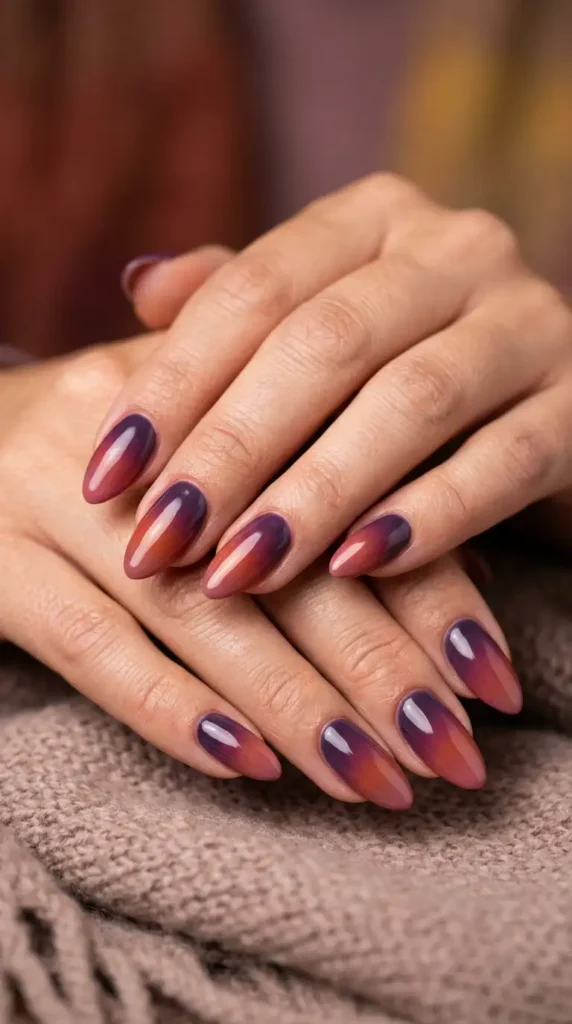 September Sunset Ombre Nails