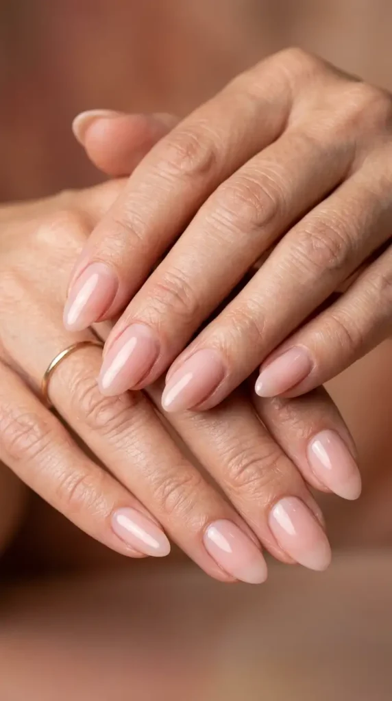 Sheer Pink Nude Nails