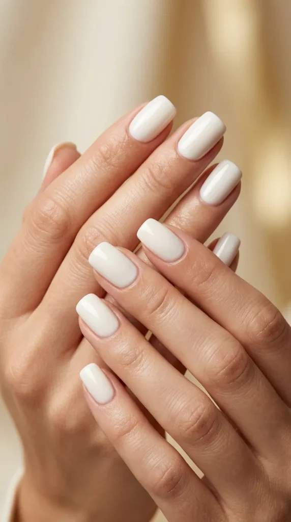 Simple Coconut White Nail Designs