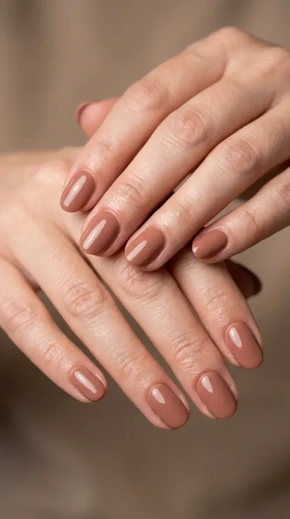 Soft Clay Brown Nails