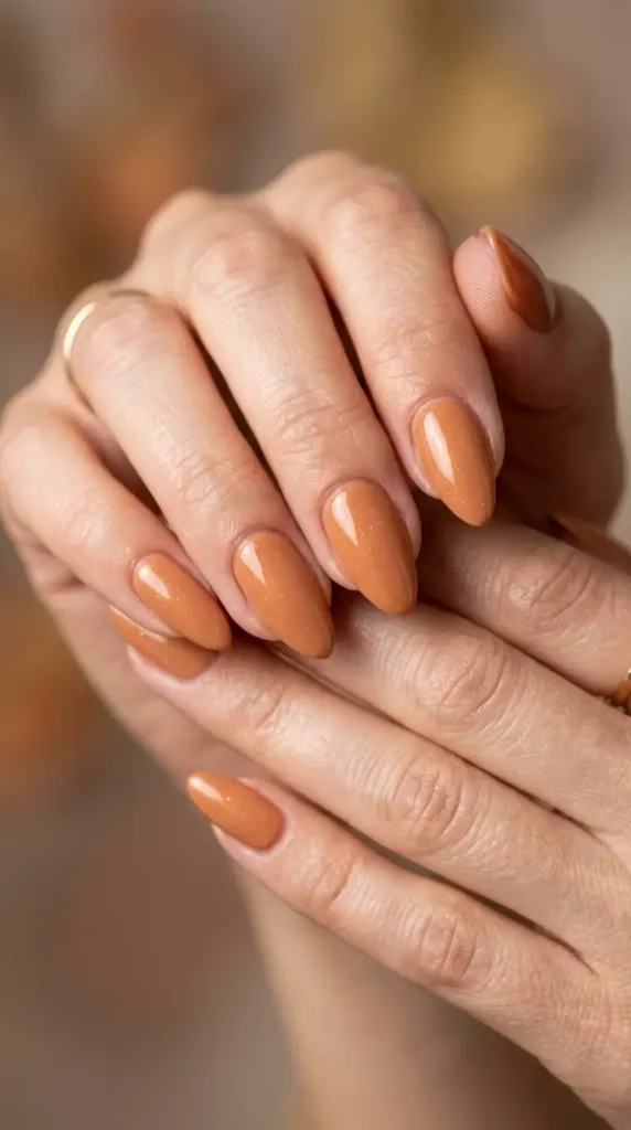 Soft Pumpkin Spice Nails