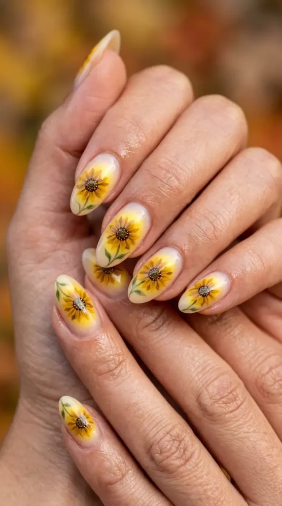 Sunflower Aura Nails (Trending)