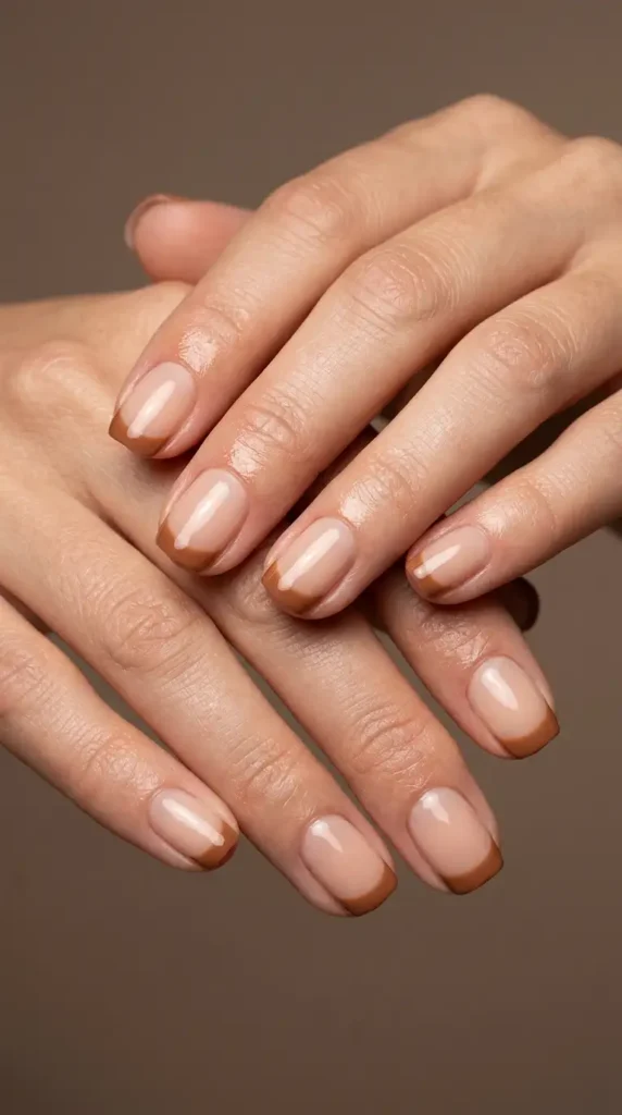 Toffee French Manicure