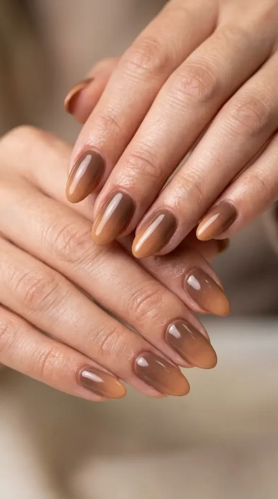 Toffee Gradient Nails