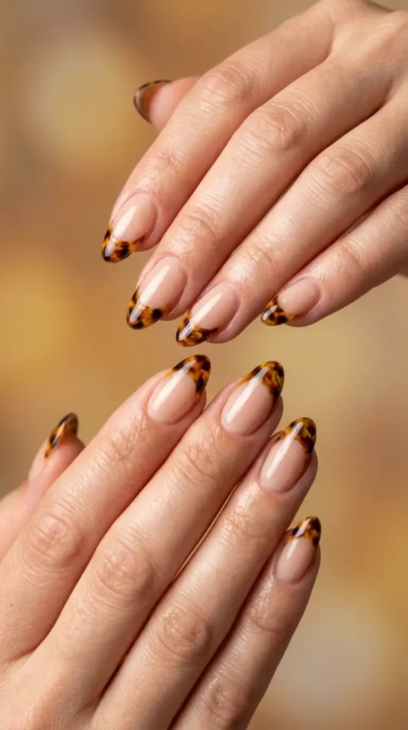 Tortoiseshell French Tip Design