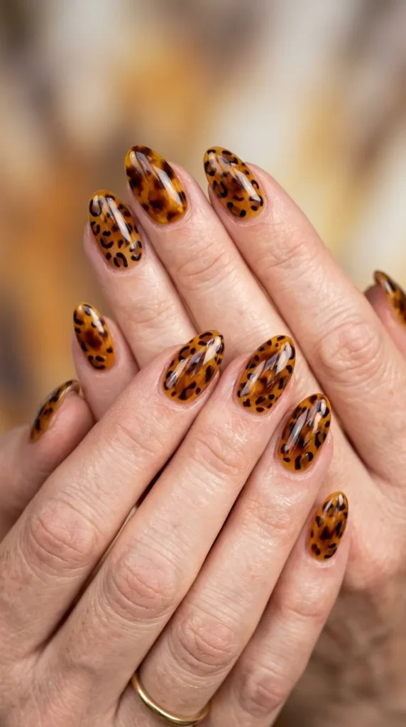 Tortoiseshell Leopard Fusion Nails