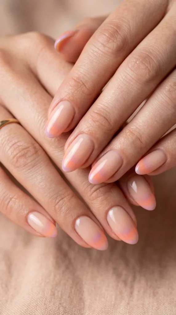 Trendy Aura French Tip Nails