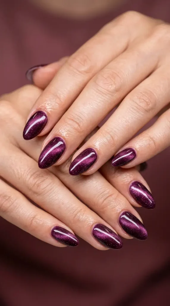 Velvet Plum Gel Nails
