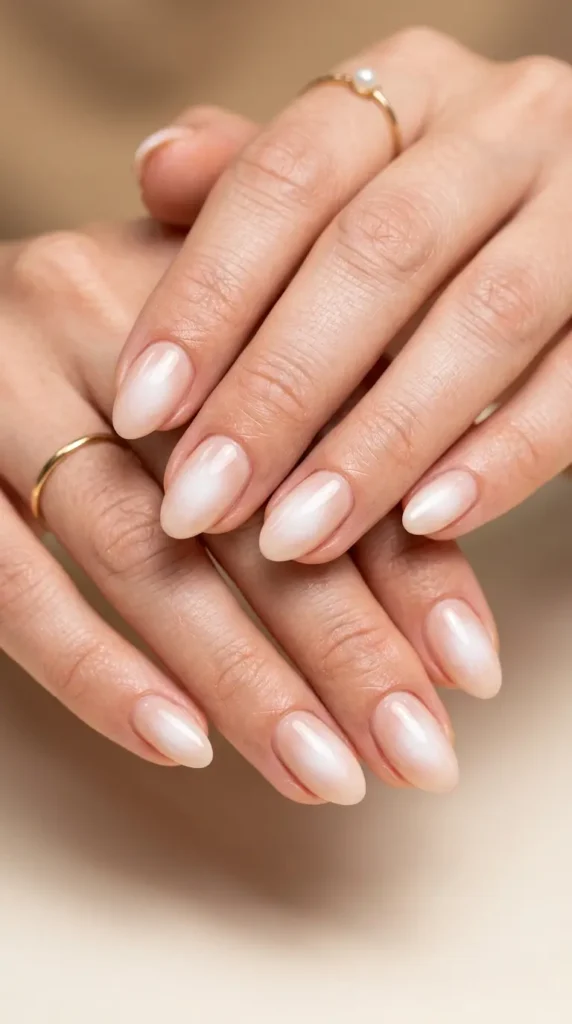 White Aura Nails