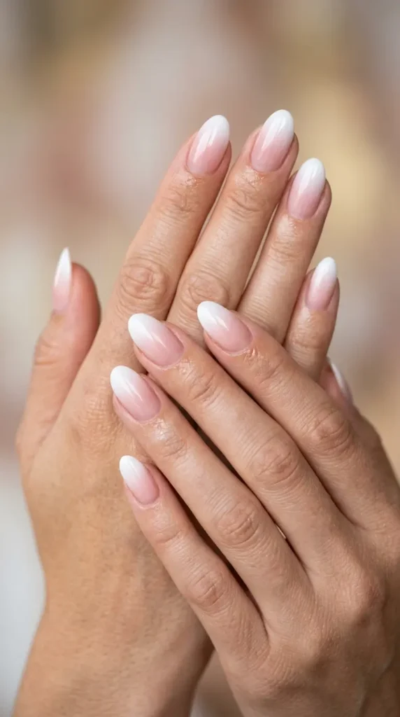 White Baby Boomer Nails