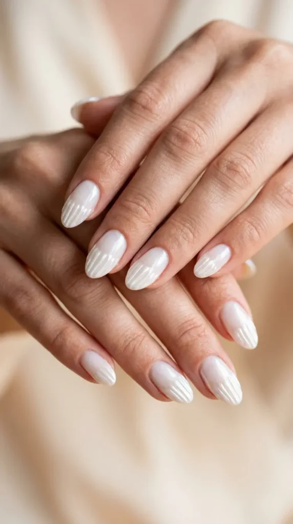 White Seashell French Tips