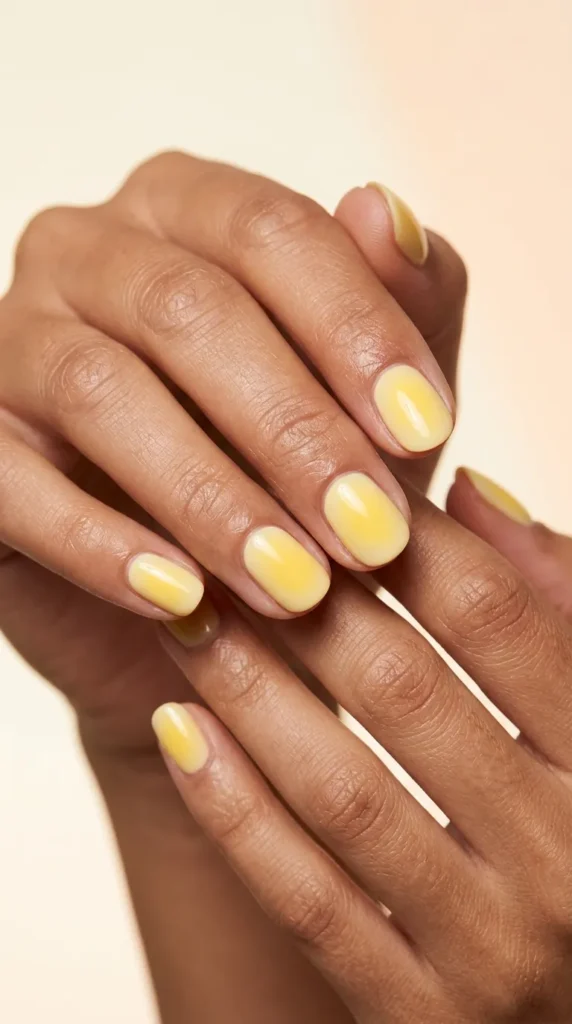 Yellow Aura Nail Design