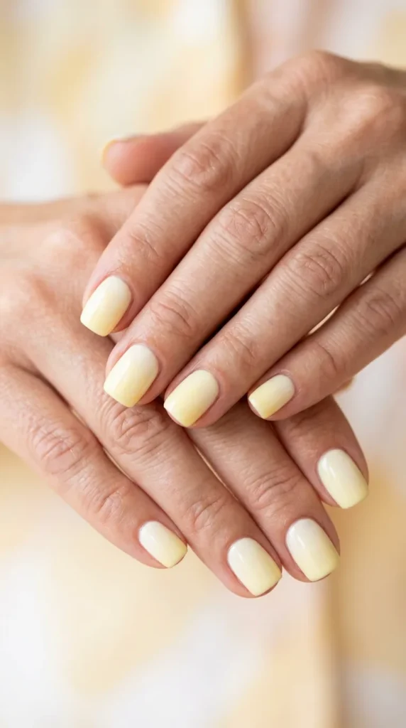 Yellow Coconut Milk Nails