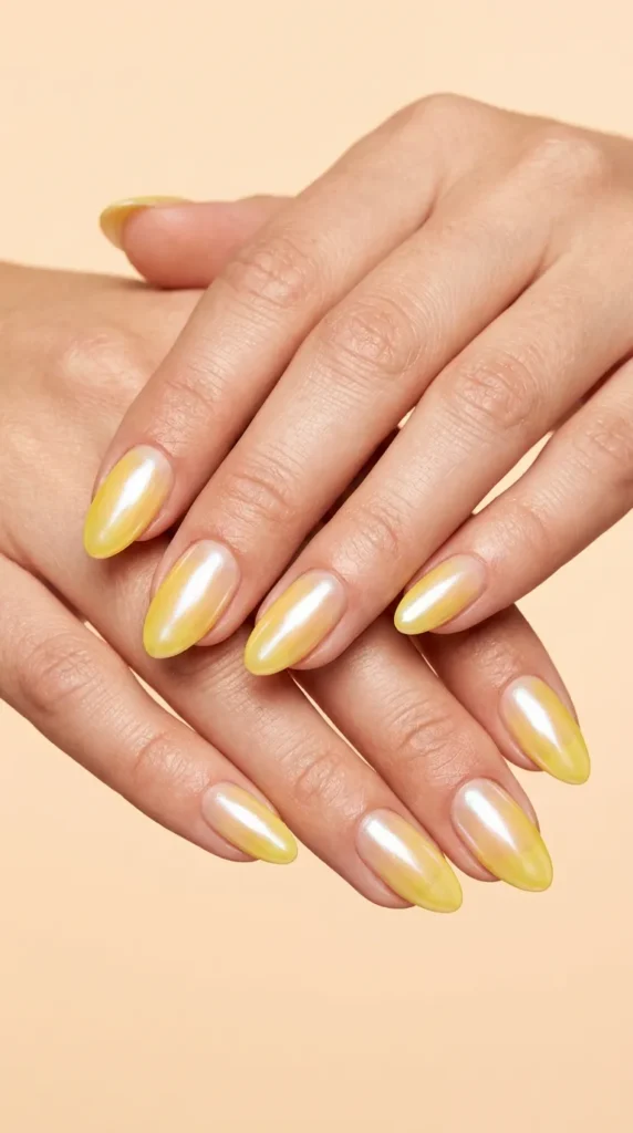 Yellow Glazed Donut Nails