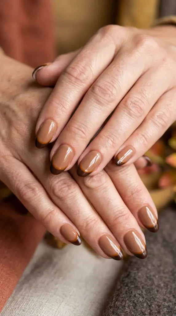 Chocolate and Caramel French Tips
