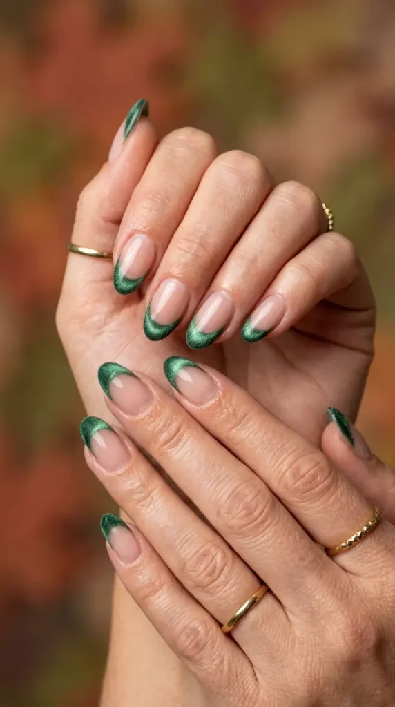 Green Velvet French Tips