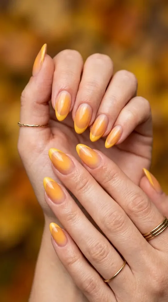 Marigold Aura French Nails